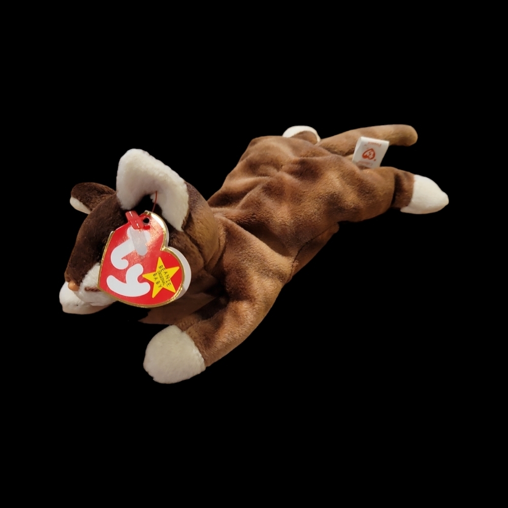 RARE Retired TY Beanie Baby "Pounce" The Brown Cat 😻😺😸 - Picture 3 of 8